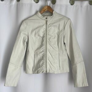 White leather jacket. OK condition.